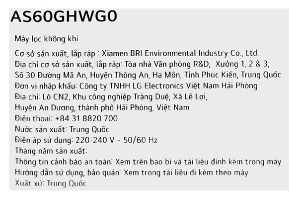 Máy lọc không khí LG PuriCare 360 Hit AS60GHWG0 cho phòng 60m² - ảnh 9