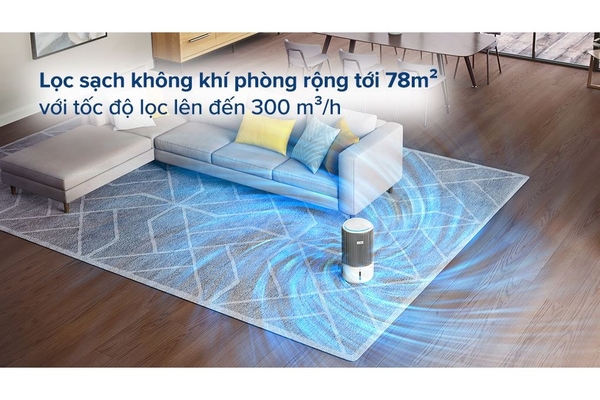 Máy lọc không khí tạo ẩm Philips PureProtect Water Series 3400 78m² AC3420/10