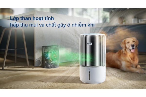Máy lọc không khí tạo ẩm Philips PureProtect Water Series 3400 78m² AC3420/10