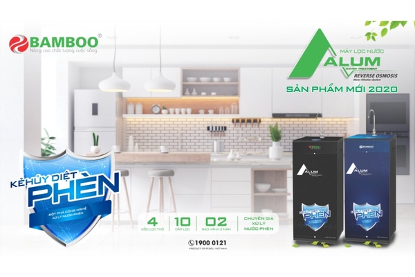 Máy lọc nước R.O Bamboo Alum - Khử phèn (10 cấp lọc)