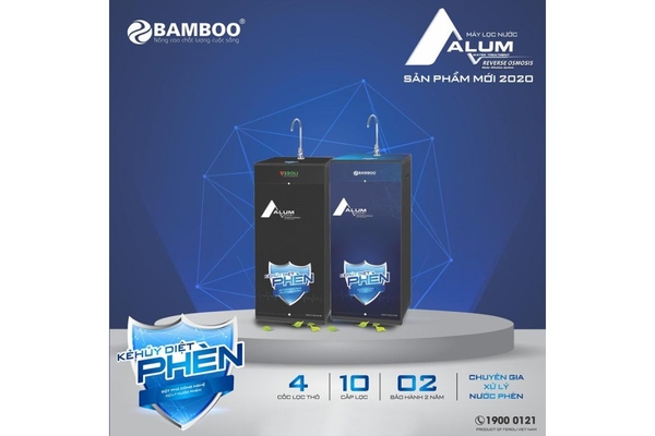 Máy lọc nước R.O Bamboo Alum - Khử phèn (10 cấp lọc)