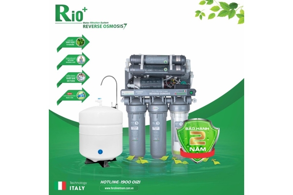Máy lọc nước RO Bamboo Rio 9 cấp lọc không vỏ tủ linh kiện nhập khẩu từ Italy