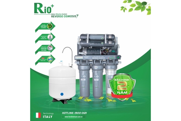 Máy lọc nước RO Bamboo Rio 9 cấp lọc không vỏ tủ linh kiện nhập khẩu từ Italy