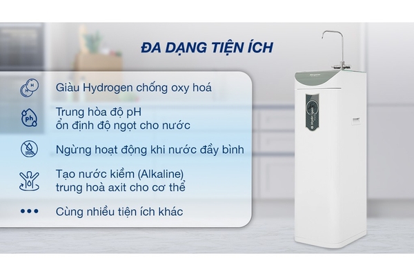 Máy lọc nước RO Hydrogen Kangaroo Slim Duo 2 KG100HD2 8 lõi