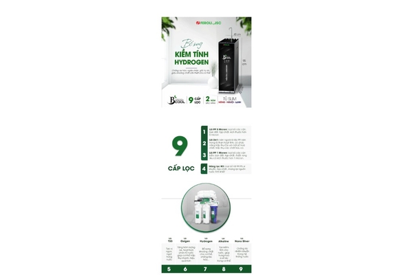 Máy lọc nước RO nóng, lạnh, kiềm, tinh khiết Feroli.,JSC Bcool