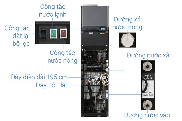 Máy lọc nước RO nóng nguội lạnh Toshiba TWP-W2398SVN(M) - ảnh 4