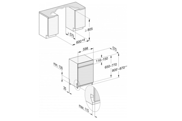 Máy rửa bát âm bán phần Miele G 7600 SCi AutoDos