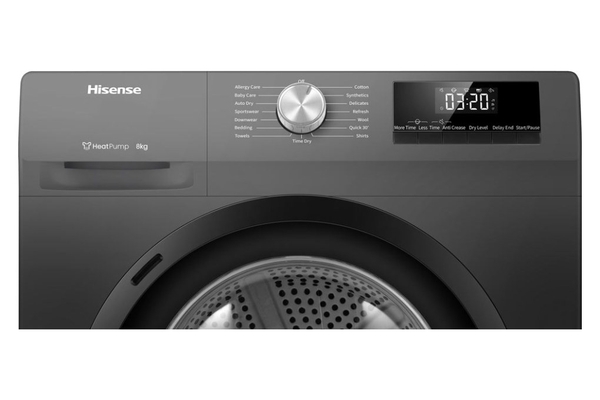Máy sấy bơm nhiệt Hisense 8 kg DH80N1T