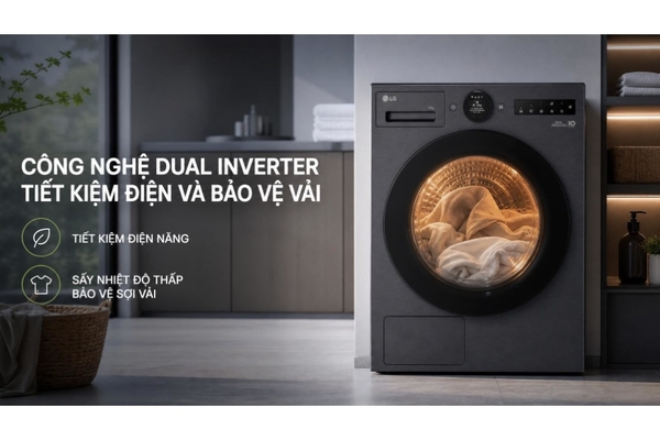 Máy Sấy Bơm Nhiệt LG 12 Kg RX12VHP3K Mới 2026