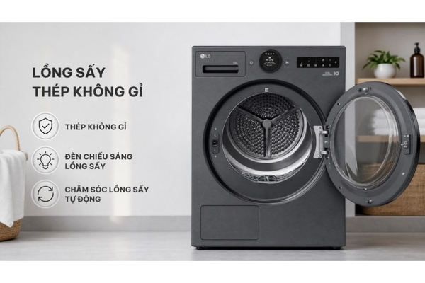 Máy Sấy Bơm Nhiệt LG 12 Kg RX12VHP3K Mới 2026