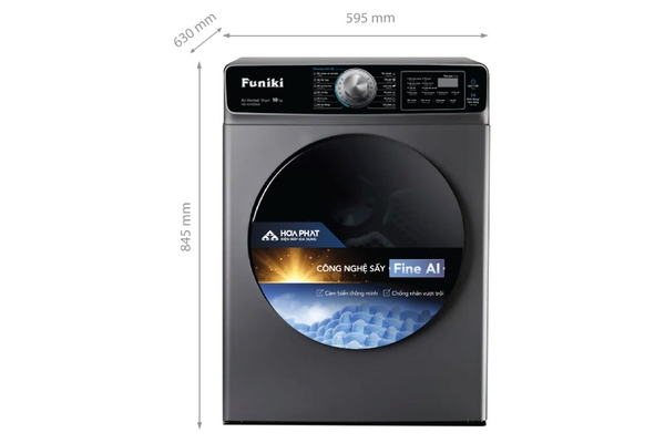 Máy sấy thông hơi Funiki 10 kg HD V6100AG