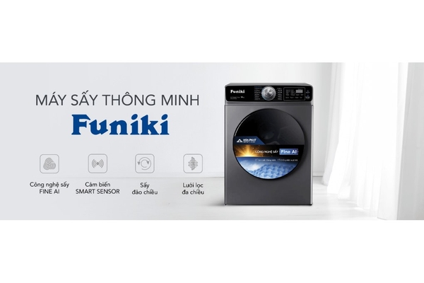 Máy sấy thông hơi Funiki 10 kg HD V6100AG