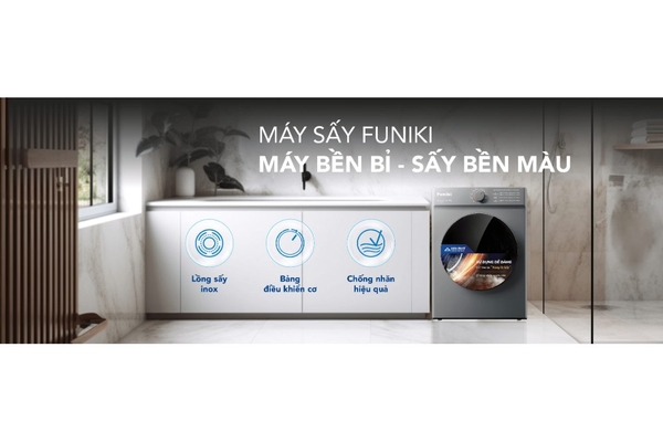 Máy sấy thông hơi Funiki 8 kg HD V680AG