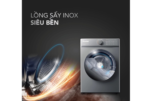 Máy sấy thông hơi Funiki 8 kg HD V680AG