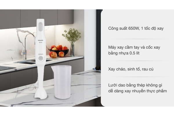 Máy xay cầm tay Philips ProMix 650W HR2531/00