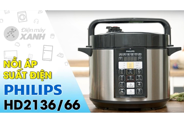 Nồi áp suất điện đa năng Philips 14 chương trình nấu 5 lít HD2136/66