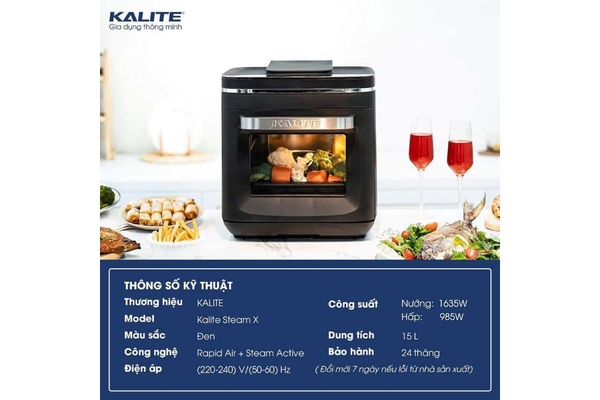 Nồi Chiên Hơi Nước Kalite Steam X 15L