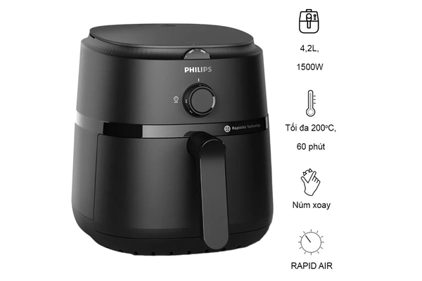 Nồi Chiên Không Dầu Philips 4.2 lít NA120/00 Series 1000