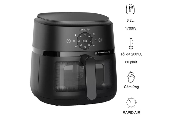 Nồi Chiên Không Dầu Philips 6.2 lít NA230/00 Series 2000