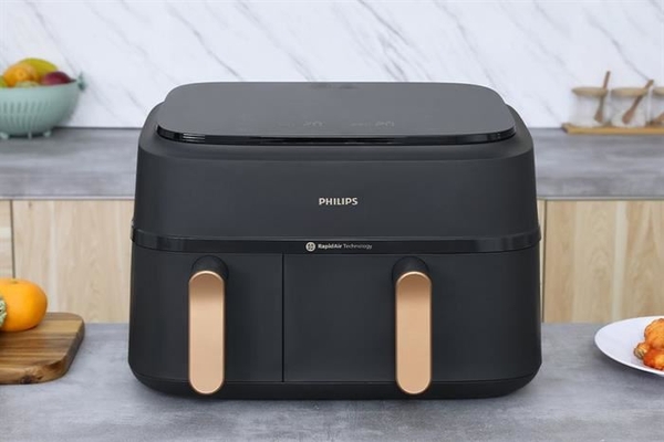 Nồi chiên không dầu hai ngăn Philips 9 lít NA352/00 - ảnh 1