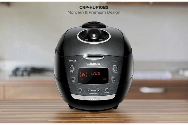 Nồi cơm điện cao tần áp suất Cuckoo Công nghệ IH Áp suất kép 1.8 lít CRP-HUF10BS Xuất xứ Hàn Quốc, Màu Đen