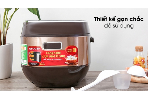 Nồi Cơm Điện Cao Tần Sharp KS-IH191V-GL 1.8L Màu Vàng Đồng
