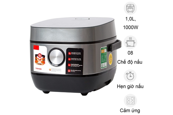 Nồi cơm điện cao tần Toshiba 7 chế độ nấu 1 lít RC-10IP1PV
