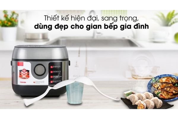 Nồi cơm điện cao tần Toshiba 7 chế độ nấu 1 lít RC-10IP1PV