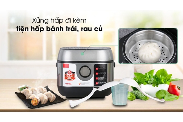 Nồi cơm điện cao tần Toshiba 7 chế độ nấu 1 lít RC-10IP1PV