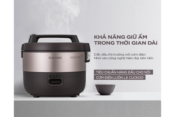 Nồi cơm điện cơ Cuckoo Gia nhiệt 3D 3.0 lít CR-1755, Màu Nâu Đen