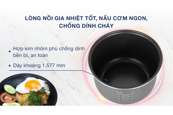 Nồi cơm điện nắp gài Panasonic SR-MVN18LRAX 1.8 lít