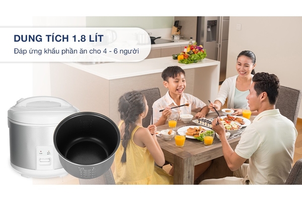 Nồi cơm điện nắp gài Panasonic SR-MVN18LRAX 1.8 lít