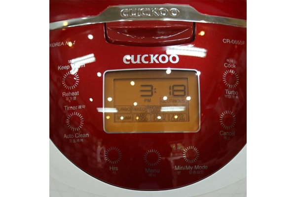 Nồi cơm điện tử Cuckoo Gia nhiệt 1D 1.08 lít CR-0655F, Màu Đỏ Đen