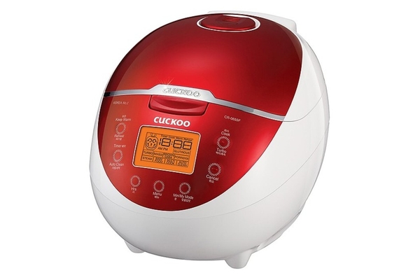 Nồi cơm điện tử Cuckoo Gia nhiệt 1D 1.08 lít CR-0655F, Màu Đỏ Đen