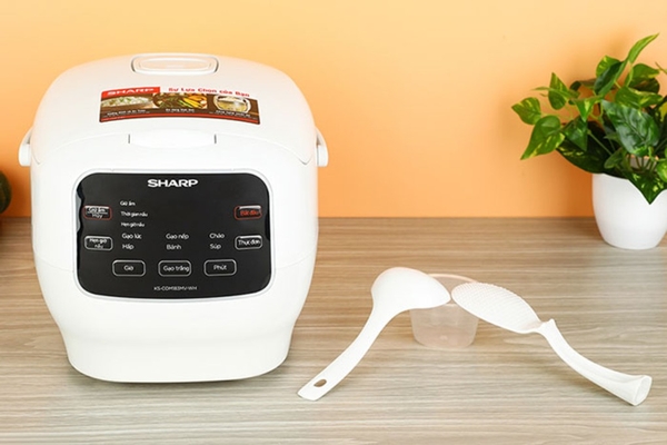 Nồi Cơm Điện Tử Sharp KS-COM183MV-WH 1.8L Màu Trắng