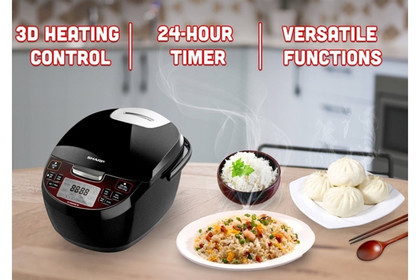 Nồi Cơm Điện Tử Sharp KS-COM193EV-BK 1.8L Màu Đen