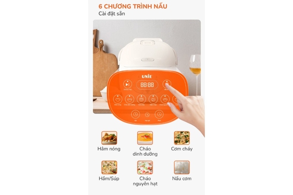 Nồi Cơm Điện Tử Unie URC815 1.5L Lòng Gốm Ceramic