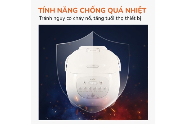 Nồi Cơm Điện Tử Unie URC815 1.5L Lòng Gốm Ceramic