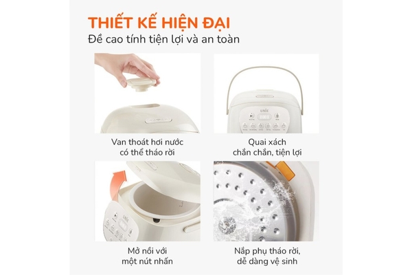 Nồi Cơm Điện Tử Unie URC815 1.5L Lòng Gốm Ceramic