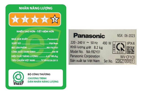 Máy giặt Panasonic 8.2 kg NA-F82Y01DRV - ảnh 5