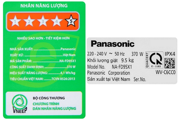 Máy giặt Panasonic Inverter 9.5 kg NA-FD95X1LRV - ảnh 10