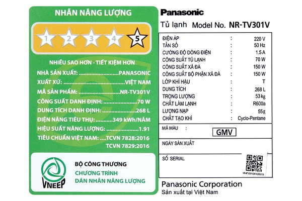 Tủ lạnh Panasonic Inverter 268 lít NR-TV301VGMV - ảnh 12
