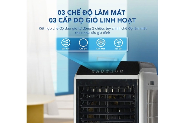 Quạt điều hòa Hòa Phát tạo ion âm 40 lít HPCF1-033I