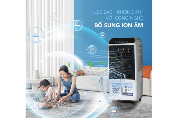 Quạt điều hòa Hòa Phát tạo ion âm 40 lít HPCF1-033I