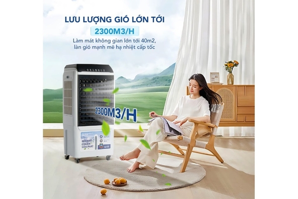 Quạt điều hòa Hòa Phát tạo ion âm 40 lít HPCF1-033I