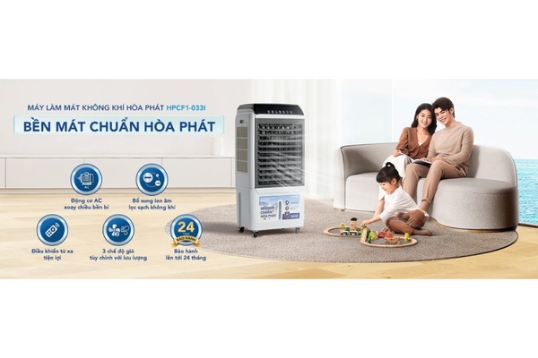 Quạt điều hòa Hòa Phát tạo ion âm 40 lít HPCF1-034I