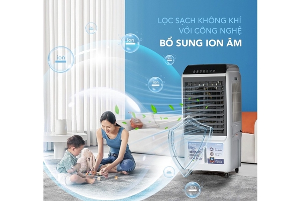 Quạt điều hòa Hòa Phát tạo ion âm 40 lít HPCF1-034I