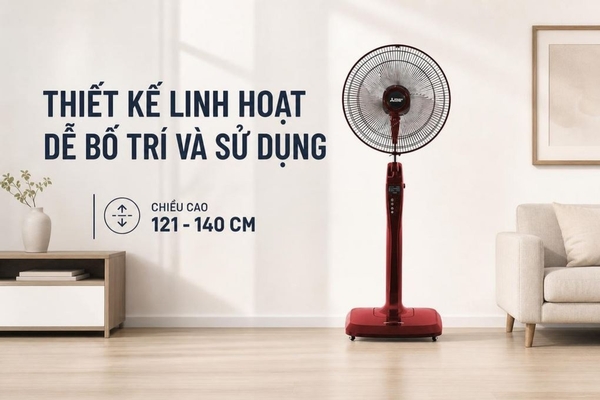 Quạt đứng Mitsubishi 3 cánh điều khiển từ xa 40cm LV16-RB Hàng Thái Lan
