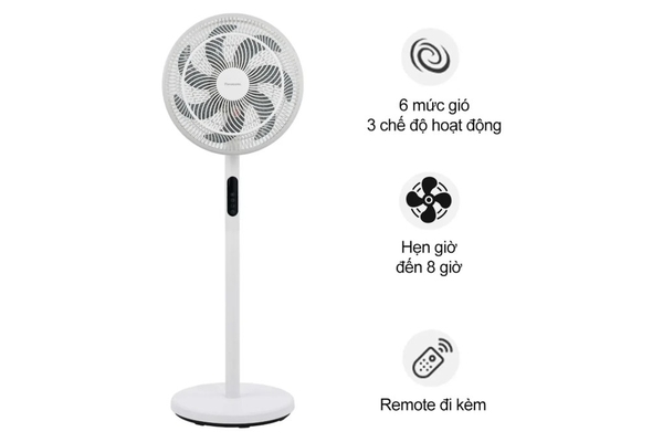 Quạt đứng Panasonic động cơ DC 2 trong 1 điều khiển từ xa 30cm F-30JLV