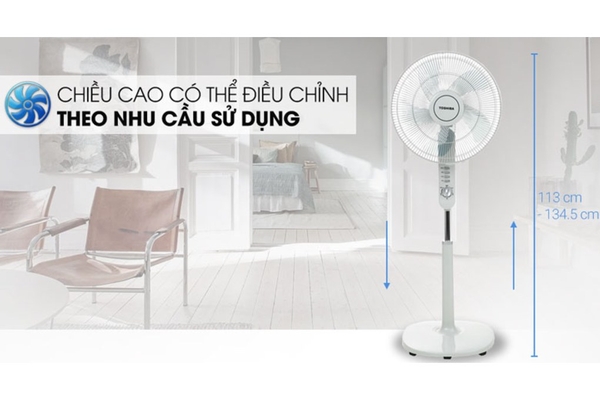 Quạt đứng Toshiba 5 cánh 40cm F-LSA10(H)VN – Màu Xám